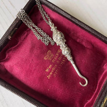 Cargar imagen en el visor de la galería, Victorian Silver Miniature Button Hook Chatelaine Pendant