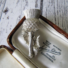 Charger l'image dans la galerie, Antique Victorian Scottish Silver Thistle Boutonniere Brooch, Lewis & Alexander 1885 - MercyMadge