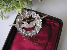 Charger l'image dans la galerie, Victorian Sterling Silver Sweetheart Swallow Brooch