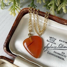 Carica l'immagine nel visualizzatore di Gallery, Victorian Carnelian Heart Pendant