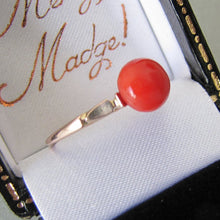 Carica l'immagine nel visualizzatore di Gallery, Antique 14ct Gold Red Coral Ring - MercyMadge
