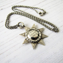 Charger l'image dans la galerie, 1920s Art Deco "June Queen" Star Pendant Fob With Chain - MercyMadge