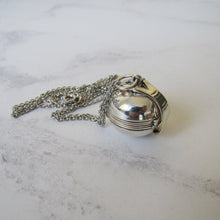 Cargar imagen en el visor de la galería, Sterling Silver Pendant Ball Locket & Chain - MercyMadge