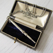 Cargar imagen en el visor de la galería, Victorian Silver Novelty Pencil Pendant, Francis Webb 1898