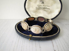 Charger l'image dans la galerie, Victorian Carved Mother Of Pearl Silver Bracelet. - MercyMadge
