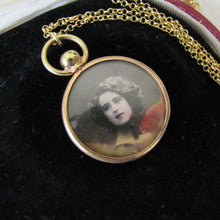 Charger l'image dans la galerie, Edwardian Rolled Gold Photo Locket Necklace With Portraits
