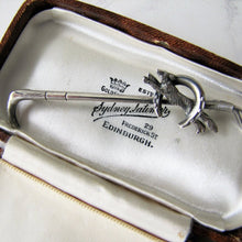 Charger l'image dans la galerie, Antique Victorian Silver Horseshoe, Fox & Crop Stock Pin