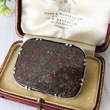 Charger l'image dans la galerie, Antique Scottish Silver & Jasper Brooch