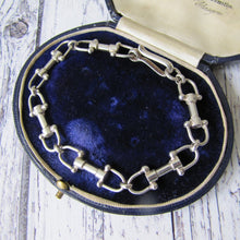 Charger l'image dans la galerie, Sterling Silver Bridle Bit Bracelet. Equestrian Gucci Style Snaffle Bracelet, - MercyMadge
