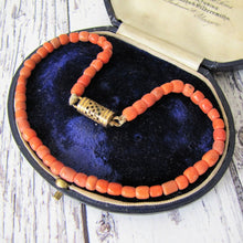 Cargar imagen en el visor de la galería, Antique Georgian Red Coral Necklace - Child's Miniature Necklace. - MercyMadge