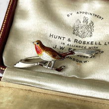Load image into Gallery viewer, Charles Horner Silver & Enamel Robin Pin