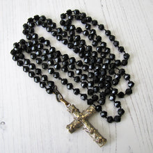 Charger l'image dans la galerie, Antique Victorian 60 Inch Guard Chain Jet Necklace