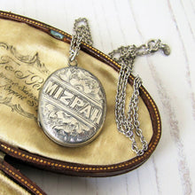 Charger l'image dans la galerie, Victorian Sterling Silver Mizpah Locket On Chain - MercyMadge