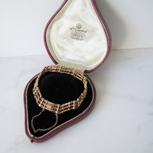 Carica l'immagine nel visualizzatore di Gallery, Antique Edwardian 15ct Rose Gold Gate Bracelet