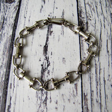 Charger l'image dans la galerie, Sterling Silver Bridle Bit Bracelet. Equestrian Gucci Style Snaffle Bracelet, - MercyMadge