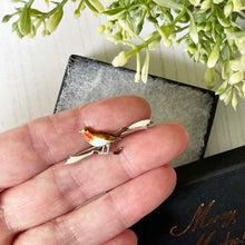 Load image into Gallery viewer, Charles Horner Silver & Enamel Robin Pin