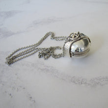 Cargar imagen en el visor de la galería, Sterling Silver Pendant Ball Locket & Chain - MercyMadge