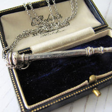 Cargar imagen en el visor de la galería, Victorian Silver Novelty Pencil Pendant, Francis Webb 1898
