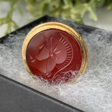 Lade das Bild in den Galerie-Viewer, Victorian 9ct Gold Carnelian Intaglio Fob