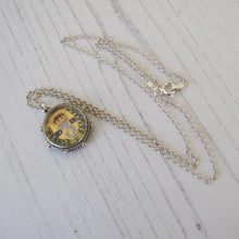 Charger l'image dans la galerie, Silver Queen Victoria Enamel Coin Pendant Fob