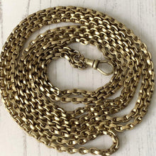 Cargar imagen en el visor de la galería, Victorian Gold Gilt 60" Long Guard Chain