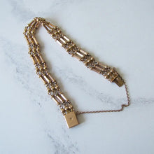 Carica l'immagine nel visualizzatore di Gallery, Antique 15ct Rose Gold Gate Bracelet