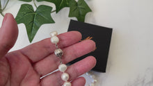 Load and play video in Gallery viewer, Vintage White Freshwater Pearl Necklace With Sterling Silver Clasp
