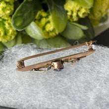Charger l'image dans la galerie, Antique 9ct Gold, Blue Iolite & Pearl Stock Pin