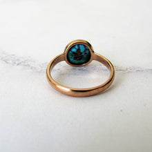 Charger l'image dans la galerie, Victorian Bezel Ring, Turquoise, 9ct Rose Gold