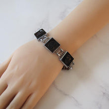 Cargar imagen en el visor de la galería, Art Deco Carnelian Carved Intaglio Silver Bracelet