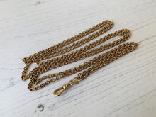 Charger l'image dans la galerie, Antique Solid 9ct Gold 56" Guard Chain With Dog Clip