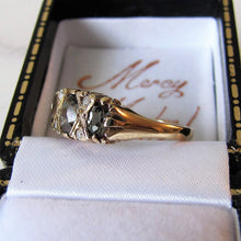 Charger l'image dans la galerie, Vintage 9ct Gold Alexandrite & Diamond Edwardian Revival Ring