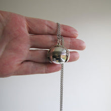 Cargar imagen en el visor de la galería, Sterling Silver Pendant Ball Locket & Chain - MercyMadge