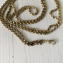 Cargar imagen en el visor de la galería, Victorian Gold Gilt 60" Long Guard Chain