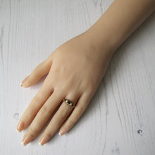 Charger l'image dans la galerie, Vintage 9ct Gold, Sapphire & White Opal Victorian Style Ring, London 1984. - MercyMadge