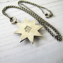 Charger l'image dans la galerie, 1920s Art Deco "June Queen" Star Pendant Fob With Chain - MercyMadge