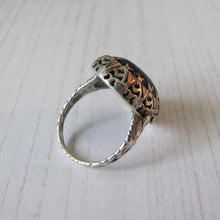 Charger l'image dans la galerie, Antique Georgian Ring, Silver Gold & Lapis Lazuli