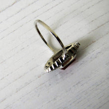 Charger l'image dans la galerie, Art Deco Carnelian Silver & Marcasite Ring - MercyMadge