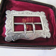 Charger l'image dans la galerie, Art Nouveau Engraved Silver Lady's Belt Buckle