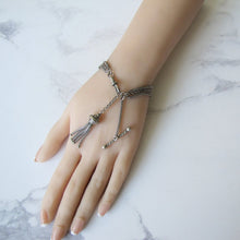 Charger l'image dans la galerie, Victorian Silver Albertina Bracelet with Shell Charms, Tassel, T-Bar & Dog Clip