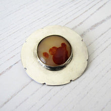 Charger l'image dans la galerie, Art Nouveau Sterling Silver Agate Brooch - MercyMadge
