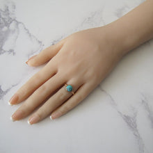 Charger l'image dans la galerie, Victorian Bezel Ring, Turquoise, 9ct Rose Gold