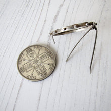 Charger l'image dans la galerie, Queen Victoria Full Silver Crown Coin Brooch - MercyMadge