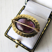 Cargar imagen en el visor de la galería, Antique 9ct Gold, Amethyst & Seed Pearl Tulip Brooch - MercyMadge