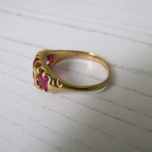 Carica l'immagine nel visualizzatore di Gallery, Antique 18ct Gold Ruby & Diamond Ring - MercyMadge