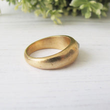 Load image into Gallery viewer, Antique 9ct Rolled Gold & Paste Diamond Gypsy Ring