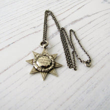 Charger l'image dans la galerie, 1920s Art Deco "June Queen" Star Pendant Fob With Chain - MercyMadge