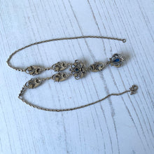 Cargar imagen en el visor de la galería, Edwardian Paste Diamond & Sapphire Lavalier Necklace