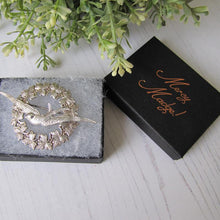 Charger l'image dans la galerie, Victorian Sterling Silver Sweetheart Swallow Brooch