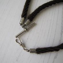 Cargar imagen en el visor de la galería, Victorian Silver & Hair Albert Watch Chain